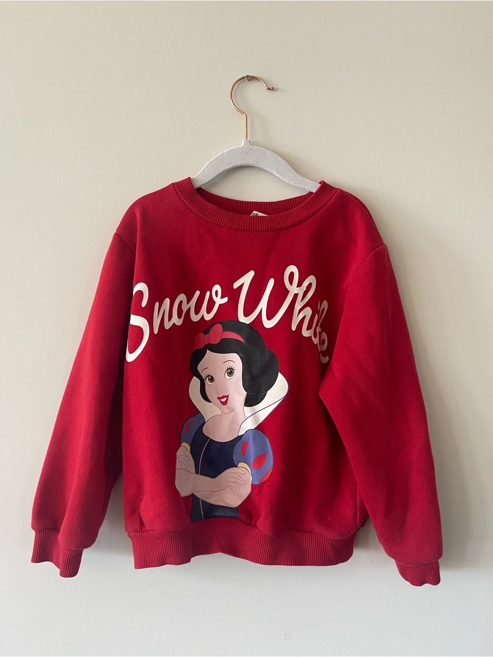 Snow White Graphic Red Sweatshirt for girls